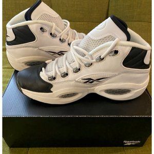 Reebok Allen Iverson Question Mid Sneakers Black toe Size 10